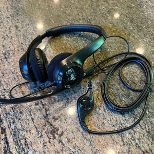 Logitech Logi Headphone Headset Mic Padded Wired USB On Ear Comfort Black H390